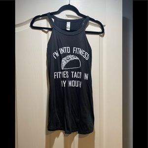 Women’s funny grey rocker tank- size L